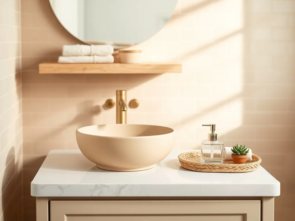 Beżowa łazienka – jakie dodatki?